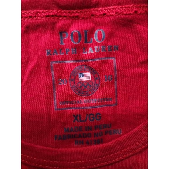 POLO Ralph Lauren Team USA 2016 Olympics Womens Red T-Shirt XL - Picture 2 of 3